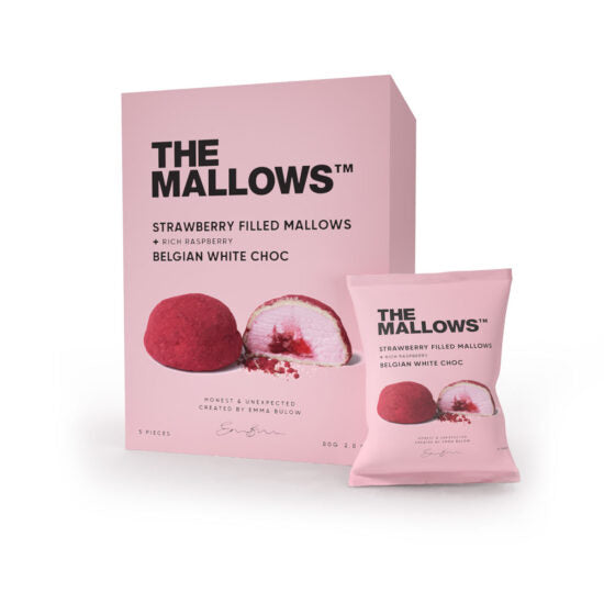 The Mallows - STRAWBERRY FILLED MALLOWS + RICH RASPBERRY & BELGIAN WHITE CHOC BOX